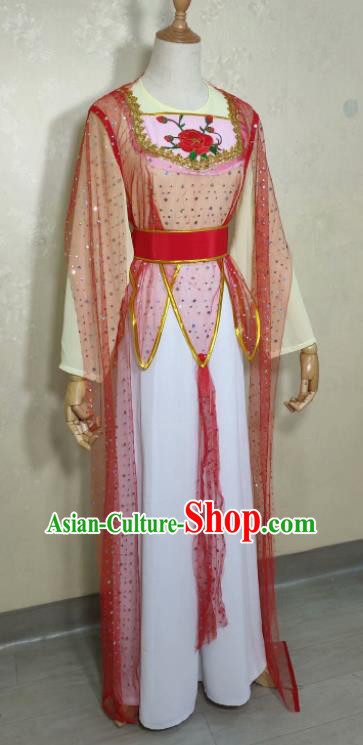 China Peking Opera Diva Costume Ancient Village Girl Clothing Fujian Opera Actress Dress