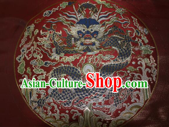 China Classical Dragon Pattern Brocade Fabric Ancient Costume Silk Fabrics Traditional Drapery