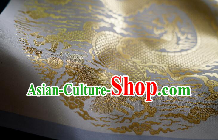 China Traditional Drapery Classical Dragon Pattern Brocade Fabric Ancient Costume Silk Fabrics