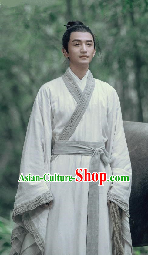 Chinese Wuxia TV Series Sword Snow Stride Hong Xi Xiang Garment Ancient Scholar Replica Costumes Taoist Priest Clothing