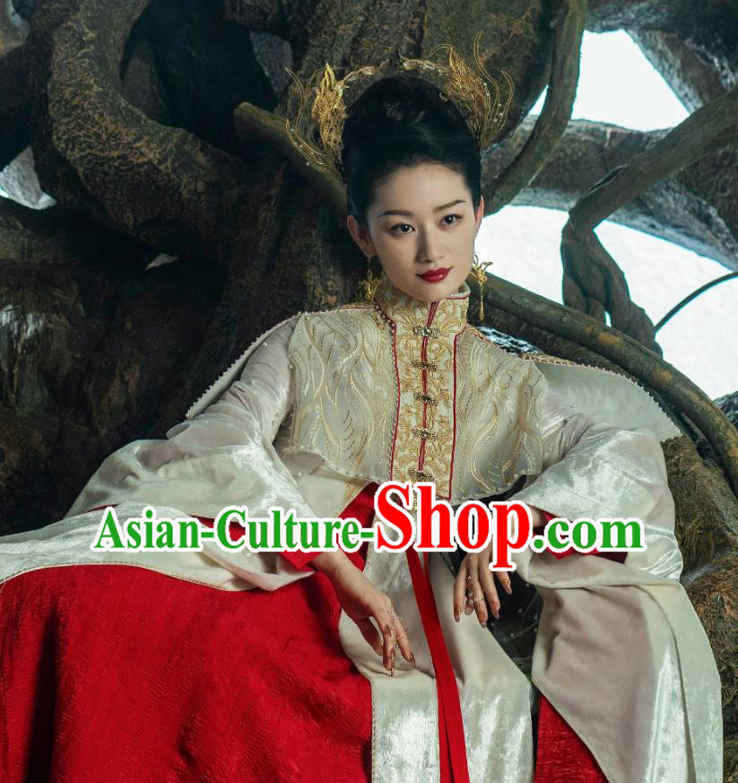 TV Series The Blue Whisper Cruel Princess Shunde Garment Costumes Chinese Xian Xia Ancient Goddess Dress Clothing