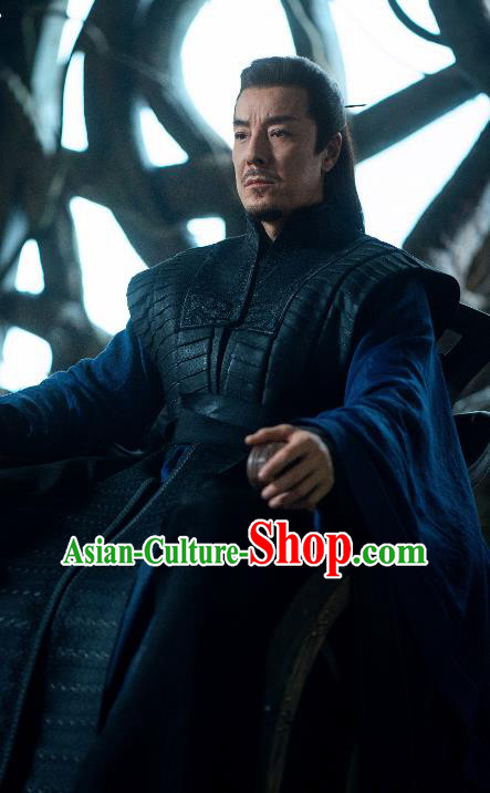 Chinese The Blue Whisper Lin Cang Lan Garment Costumes Ancient Swordsman Master Clothing Xian Xia TV Series Lord Apparel