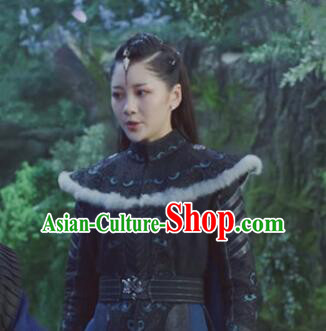 Chinese Ancient Swordswoman Dress Clothing Xian Xia Fox Fairy Apparel TV Series The Blue Whisper Shu Qing Garment Costumes