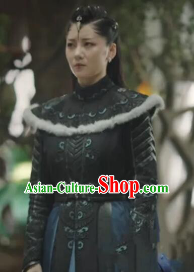 Chinese Ancient Swordswoman Dress Clothing Xian Xia Fox Fairy Apparel TV Series The Blue Whisper Shu Qing Garment Costumes
