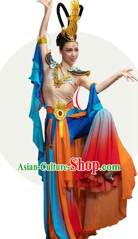 Chinese Classical Dance Dress Dunhuang Flying Apsaras Garment Costumes Ancient Goddess Clothing