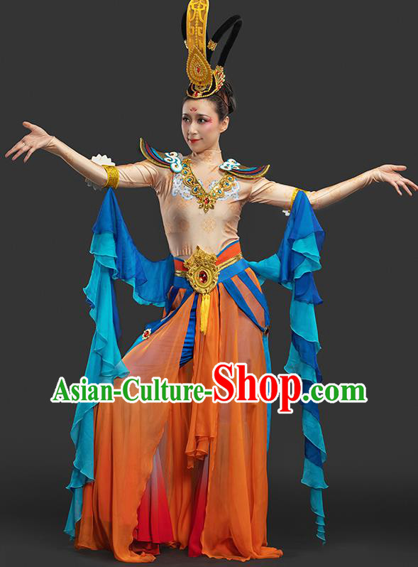 Chinese Classical Dance Dress Dunhuang Flying Apsaras Garment Costumes Ancient Goddess Clothing