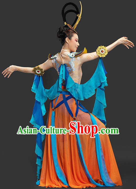 Chinese Classical Dance Dress Dunhuang Flying Apsaras Garment Costumes Ancient Goddess Clothing