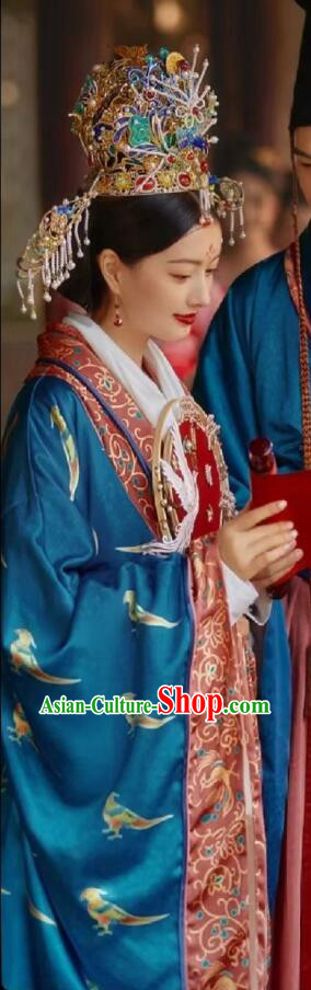 Chinese Traditional Wedding Garment Costumes Ancient Empress Dress Tang Dynasty Women Wedding Attires