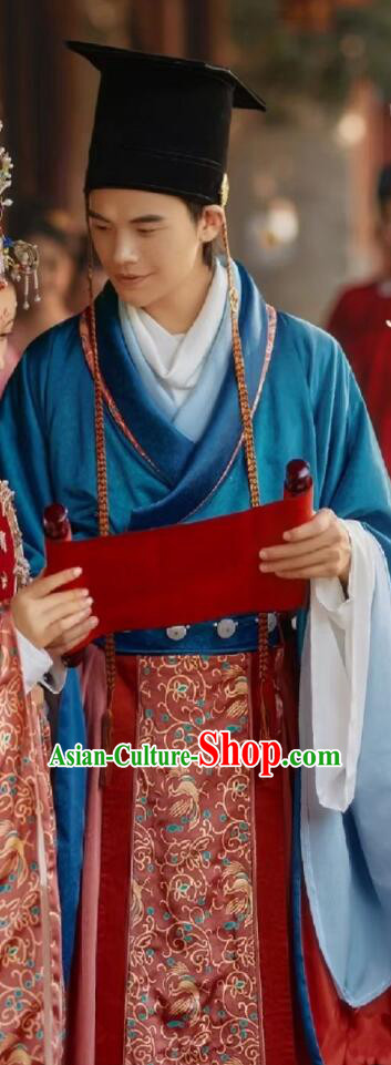 Chinese Tang Dynasty Male Wedding Attires Traditional Wedding Garment Costumes Ancient Noble Childe Dress