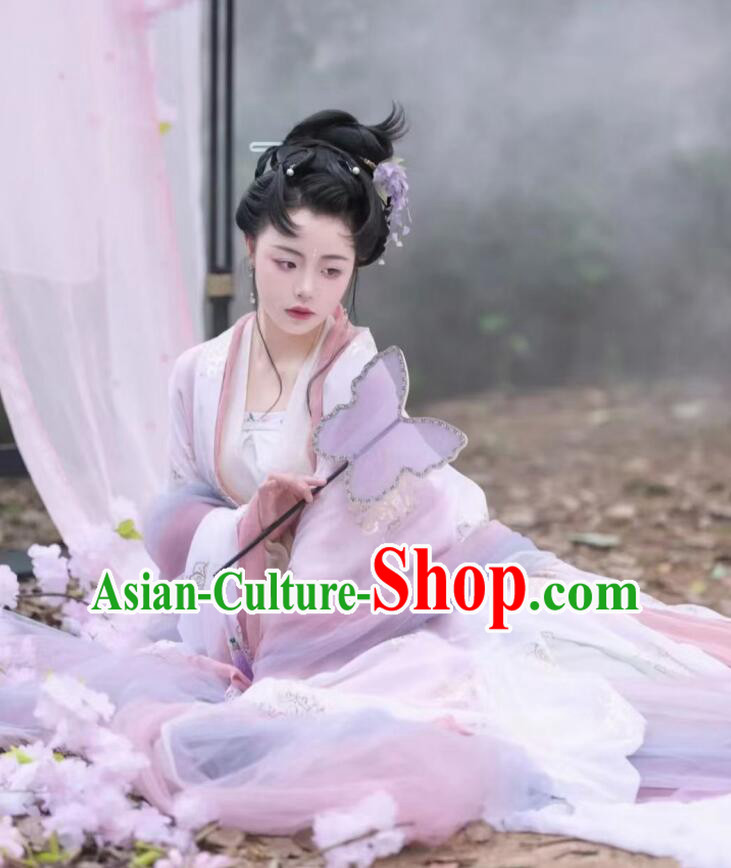 Chinese Traditional Court Woman Clothing Tang Dynasty Imperial Consort Garment Costumes Ancient Goddess Dresses
