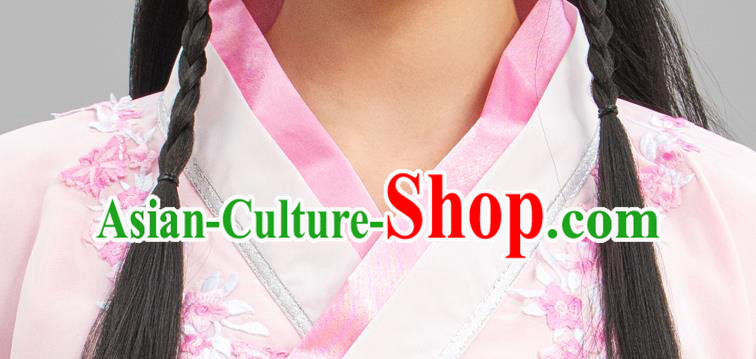 Chinese Ancient Goddess Clothing Han Dynasty Princess Garment Costumes Traditional Pink Hanfu Dress
