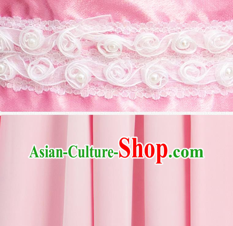 Chinese Ancient Goddess Clothing Han Dynasty Princess Garment Costumes Traditional Pink Hanfu Dress