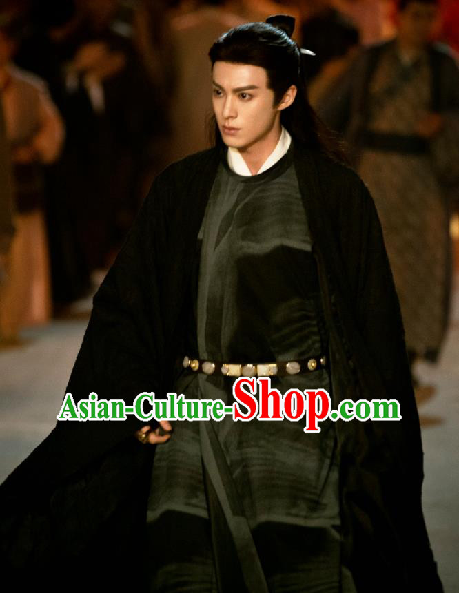 Chinese Love Between Fairy and Devil Demon Lord Master Dongfang Qing Cang Garment Costumes Ancient Swordsman King Black Clothing