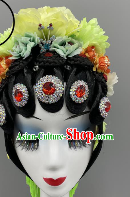 Chinese Beijing Opera Diva Headpieces Classical Dance Hair Jewelries Chun Gui Meng Headdress
