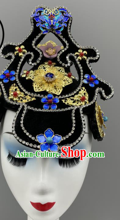 Chinese Meng Hui Gui ZI Headdress Woman Solo Dance Headpieces Classical Dance Hair Jewelries