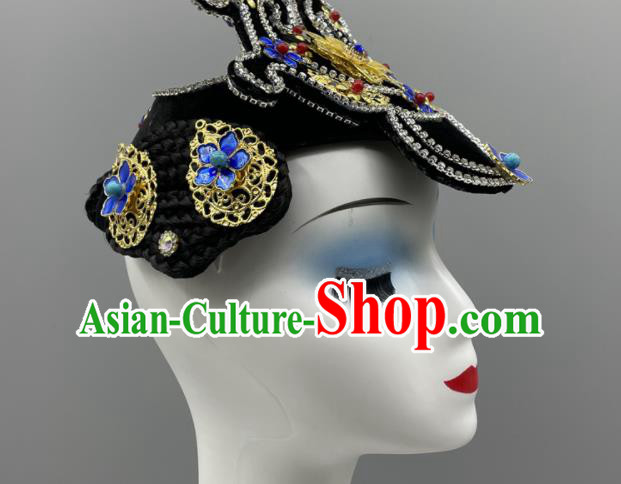 Chinese Meng Hui Gui ZI Headdress Woman Solo Dance Headpieces Classical Dance Hair Jewelries