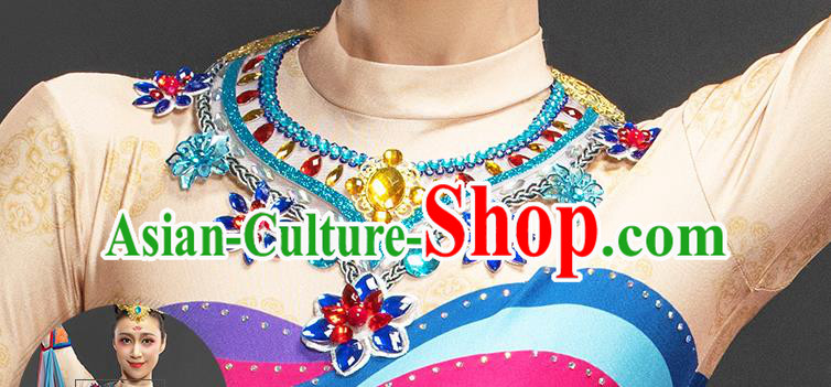 Chinese Goddess Dance Chang E Red Suit Dunhuang Flying Apsaras Dance Garment Costume Classical Dance Dress