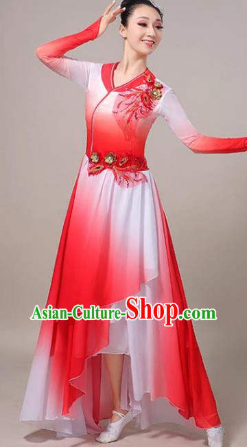 Professional Modern Dance Red Dress Chinese Classical Dance Clothing Opening Dance Garment