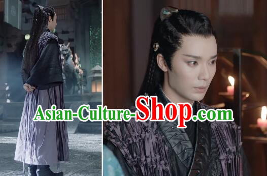 Chinese Ancient Swordsman Garment Costumes Cosplay Xie Wang Black Clothing Wu Xia Series Word Of Honor Scorpion King Apparels