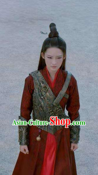 Chinese TV Series The Wolf Ma Zhaixing Armor Costumes Ancient Swordswoman Clothing Traditional Female General Garments
