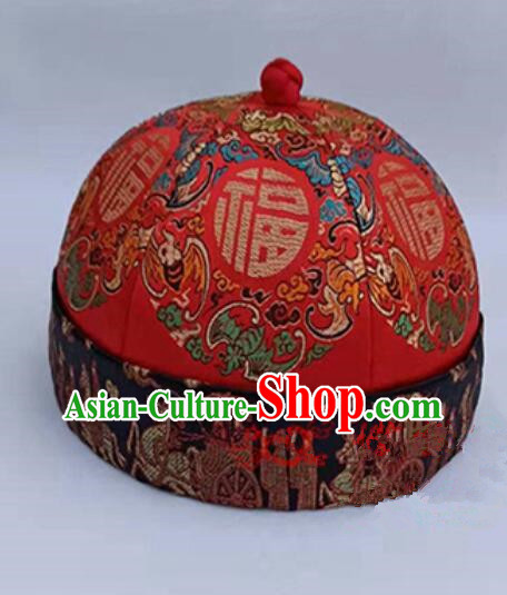 Chinese Qing Dynasty Prince Hat Traditional Headwear Ancient Emperor Headpiece