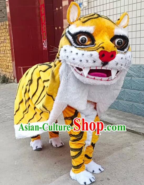 Top Festival Entertainment Outfits Chinese Traditional Tiger Dance Costumes Tiger Head for Adult