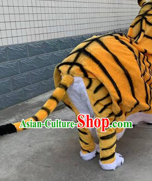 Top Festival Entertainment Outfits Chinese Traditional Tiger Dance Costumes Tiger Head for Adult