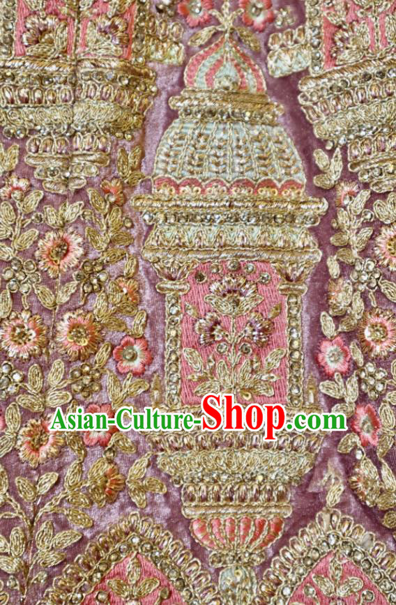 Indian Wedding Dress Top Embroidered Lilac Lengha Outfit India Bride Clothing Traditional Garment Costumes