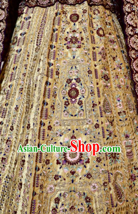 Indian Traditional Garment Costumes Wedding Dress Top Embroidered Lengha Outfit India Bride Clothing