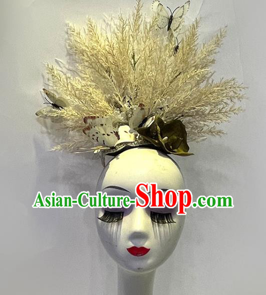 Top Party Queen Royal Crown Headwear Baroque Fairy Top Hat Handmade Branch Headdress