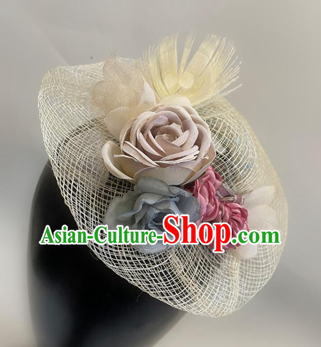 Handmade Flowers Headwear Children Performance Headdress Handmade Straw Hat