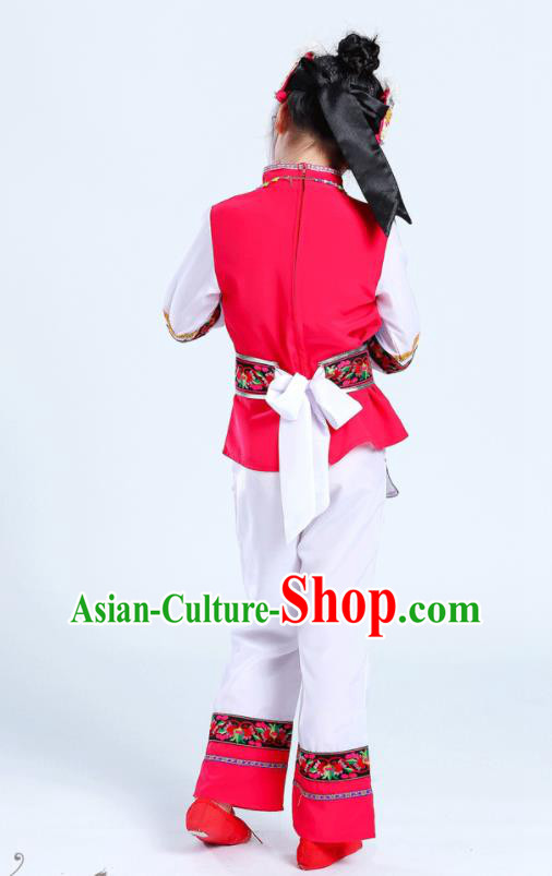 Chinese Bai Minority Folk Dance Clothing Yunnan Nationality Girl White Outfits Ethnic Festival Performance Costumes
