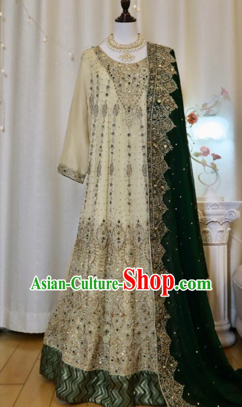Top Indian Lengha Clothing Traditional Garment India Wedding Dress Asian Embroidered Outfit