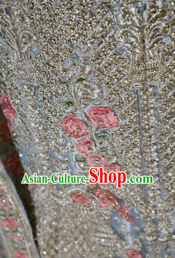 India Traditional Lengha Garment Top Embroidered Blue Dress Outfit Indian Wedding Clothing
