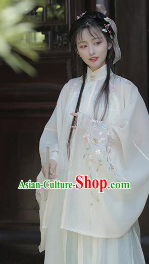Chinese Ming Dynasty Noble Lady Costumes Traditional Hanfu Clothing Ancient Royal Princess Lilac Dress