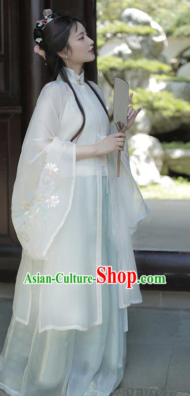 Chinese Ming Dynasty Noble Lady Costumes Traditional Hanfu Clothing Ancient Royal Princess Lilac Dress