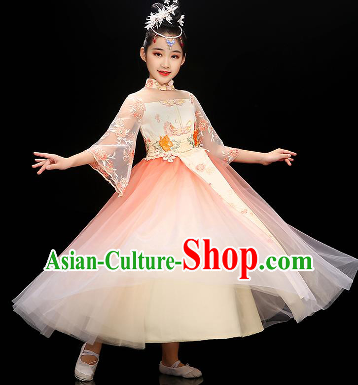 Chinese Classical Dance Dress Traditional Ru Qun Children Dance Clothing Fairy Dance Garment Costume