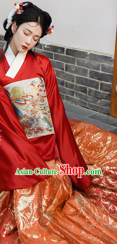 Chinese Ancient Princess Dress Ming Dynasty Beauty Costumes Traditional Hanfu Mamian Skirt Clothing