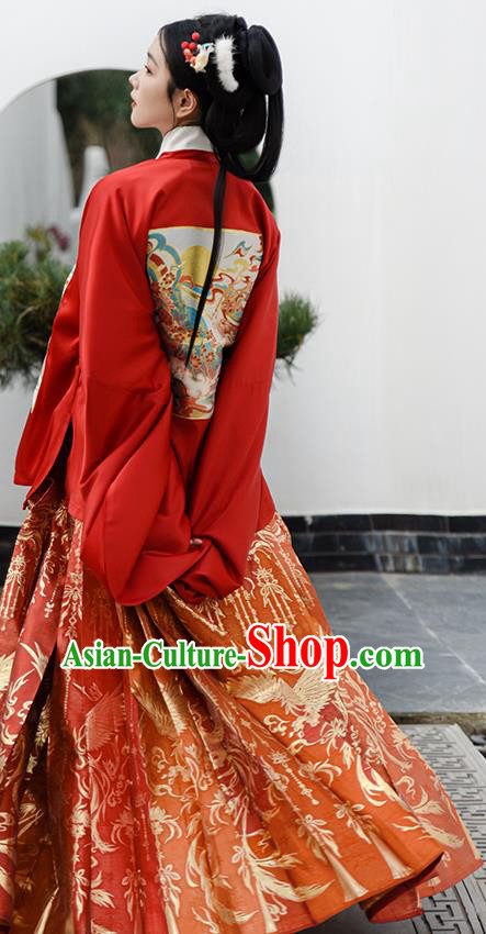Chinese Ancient Princess Dress Ming Dynasty Beauty Costumes Traditional Hanfu Mamian Skirt Clothing