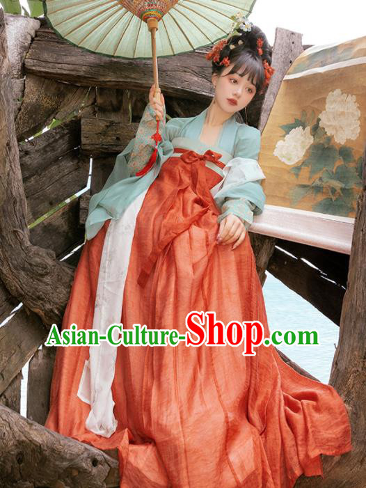 Chinese Traditional Hanfu Dress Tang Dynasty Princess Garment Costumes Ancient Noble Woman Clothing