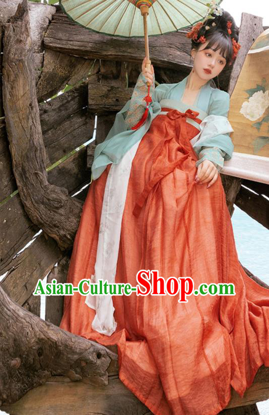 Chinese Traditional Hanfu Dress Tang Dynasty Princess Garment Costumes Ancient Noble Woman Clothing