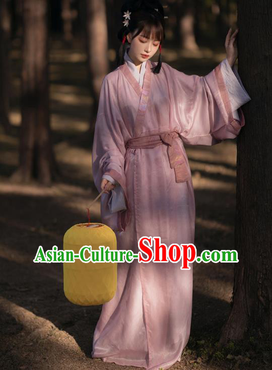 Chinese Traditional Hanfu Yarn Dress Han Dynasty Palace Lady Garment Costumes Ancient Princess Clothing
