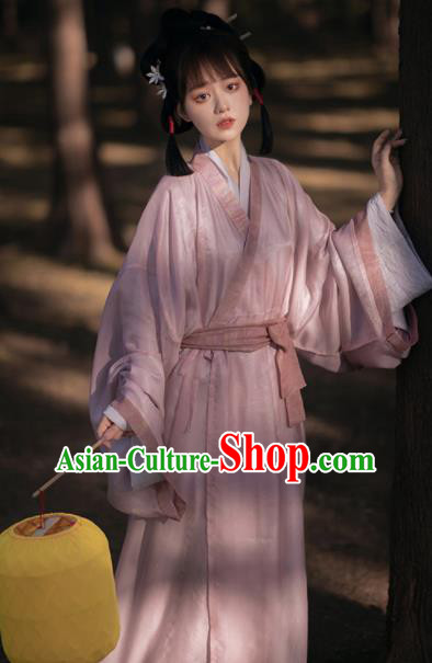 Chinese Traditional Hanfu Yarn Dress Han Dynasty Palace Lady Garment Costumes Ancient Princess Clothing