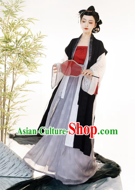 Chinese Song Dynasty Garment Costumes Ancient Noble Woman Clothing Traditional Hanfu Dress Complete Set