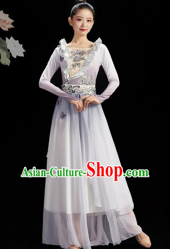 China Classical Dance Clothing Women Group Dance Dress Umbrella Dance Costume