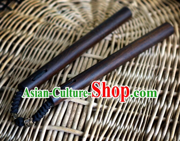 Handmade Kung Fu Nunchaka Top Ebony Nunchakus Chinese Martial Arts Nunchaku