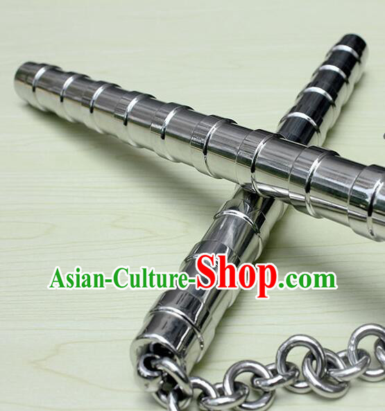 Chinese Martial Arts Nunchaku Handmade Kung Fu Nunchaka Top Stainless Steel Nunchakus