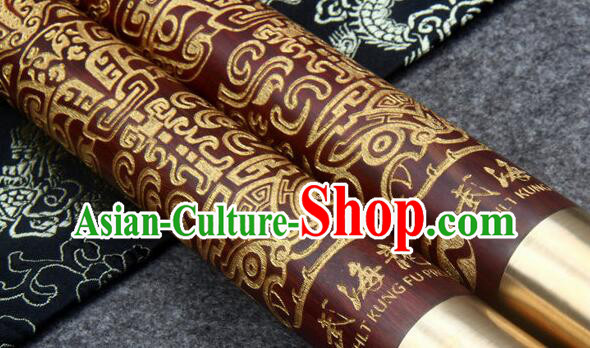 Chinese Martial Arts Wood Nunchaku Handmade Kung Fu Carving Nunchaka Top Rosewood Nunchakus