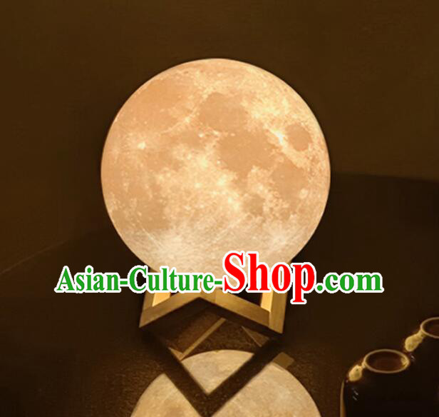 3D Moon Light Beautiful Moon Desk Lamp Three Kinds of Light Source Charging Lamp