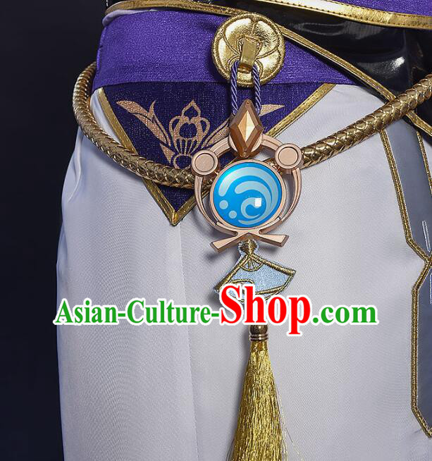 Top Cos Shogunate Young Lord Outfits Genshin Impact Cosplay Costumes Kamisato Ayato Garments